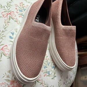 Women's Pink Slip-On Sneakers